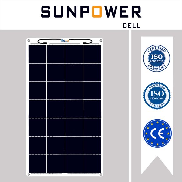 100 Watt Sunpower Hücre Esnek Güneş Paneli